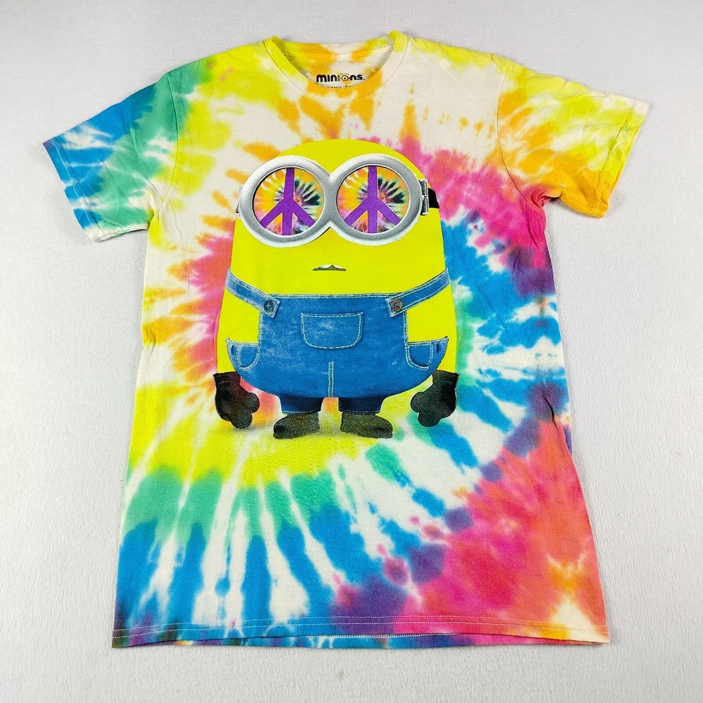 Minion Shirt Mens Small‎ Tie Dye Despicable Me Graphic Crew Neck Short Sleeve